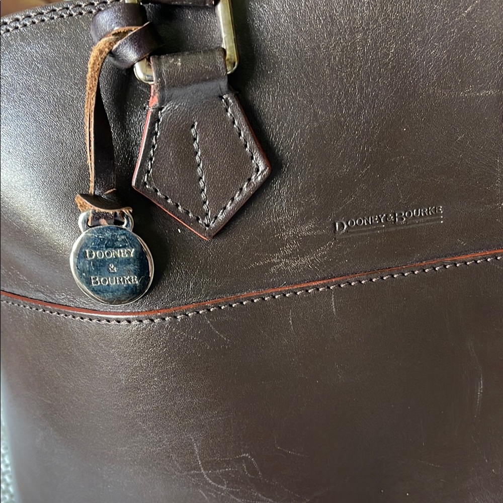 Dooney & Bourke Brown and Red Satchels with Classic Design - Picture 2 of 4